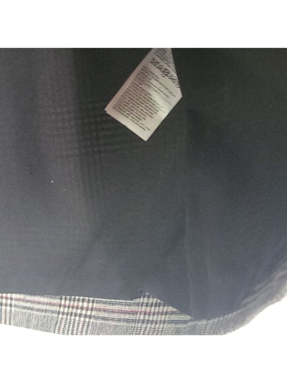 Banana Republic Plaid A-Line Skirt Sz 14 Side Button Wool Blend Black White Red - Picture 9 of 10